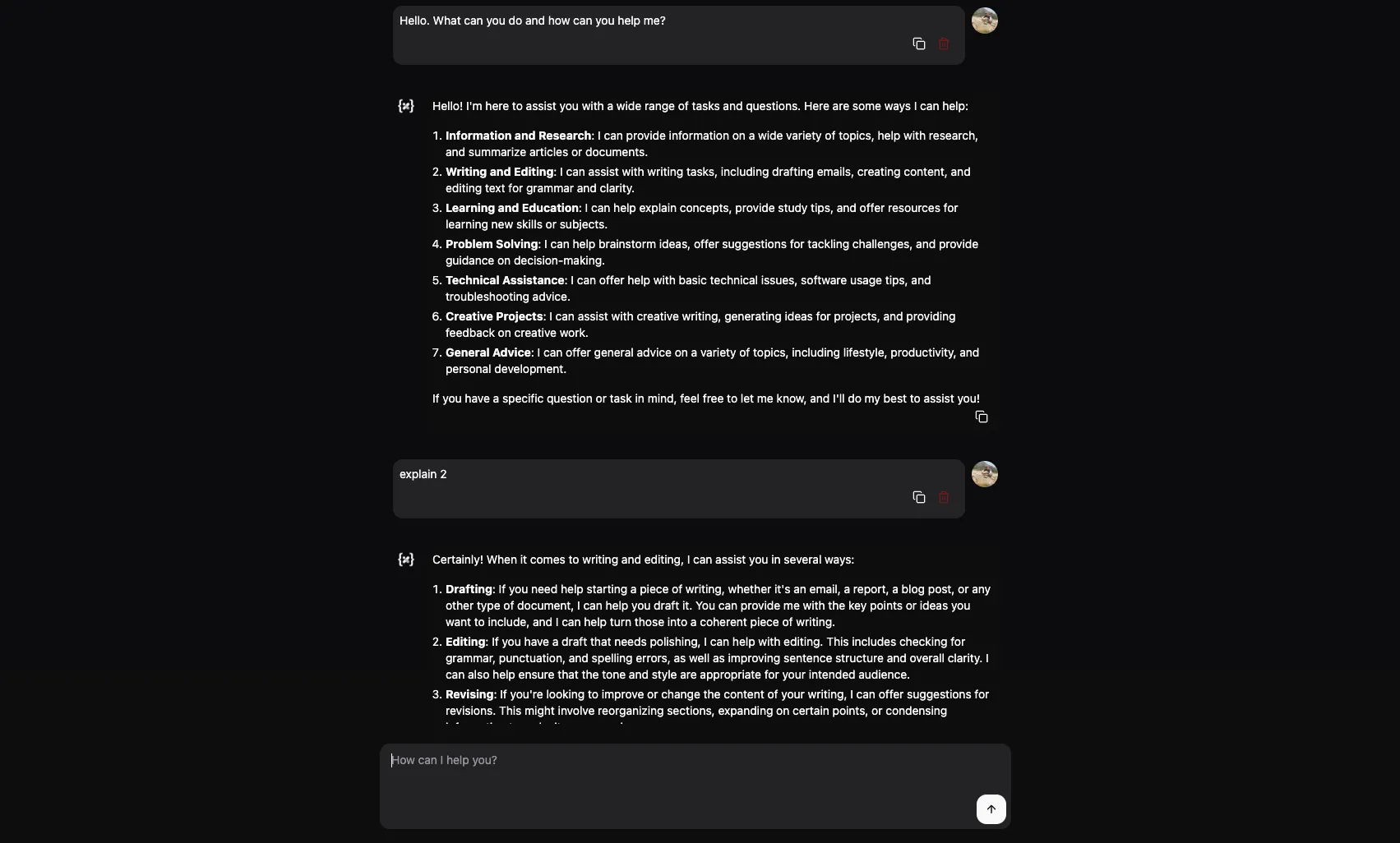 Chatbot feature media